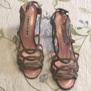 Manolo Blahnik snake sink sandal